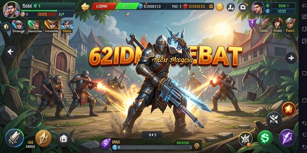 Tangkapan layar gameplay 62IDN dengan aksi strategi yang intens.