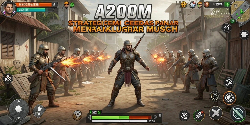 Tampilan gameplay A200M yang menegangkan dan penuh strategi.