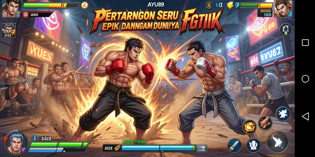 Gameplay AYU89 yang mendebarkan dan penuh aksi.