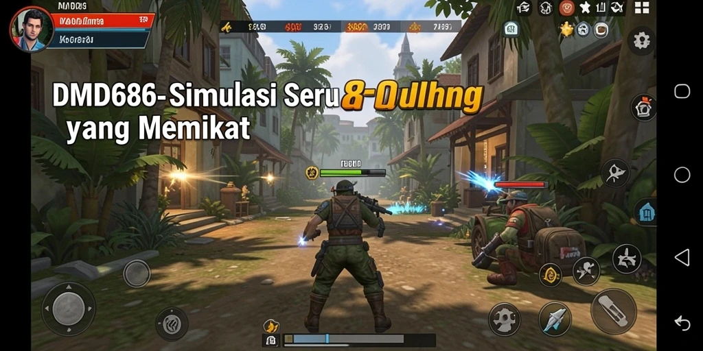 Screenshot gameplay DMD686 yang menampilkan interaksi karakter dan lingkungan.