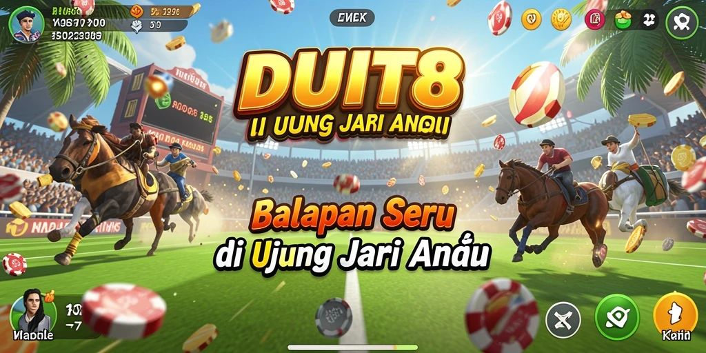 Screenshot dari gameplay balapan seru di DUIT8.