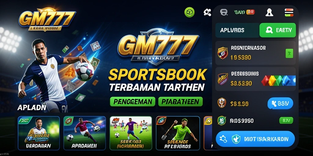 Screenshot GM777 menampilkan antarmuka taruhan olahraga yang menarik.