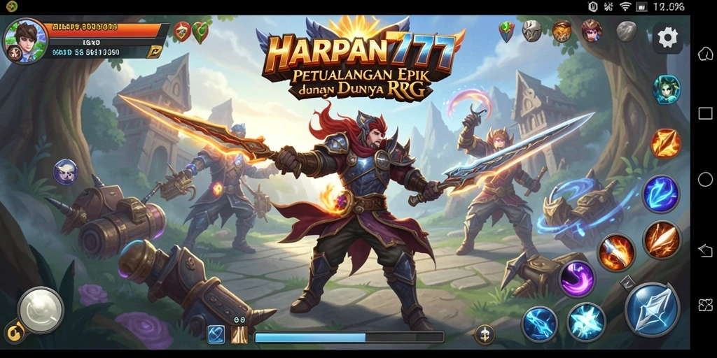 Tangkapan layar utama menunjukkan aksi mendebarkan dalam RPG.