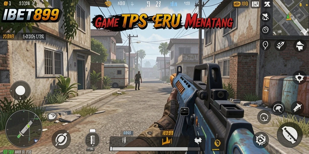 Tangkapan layar gameplay IBET899 menampilkan aksi seru dalam mode TPS.