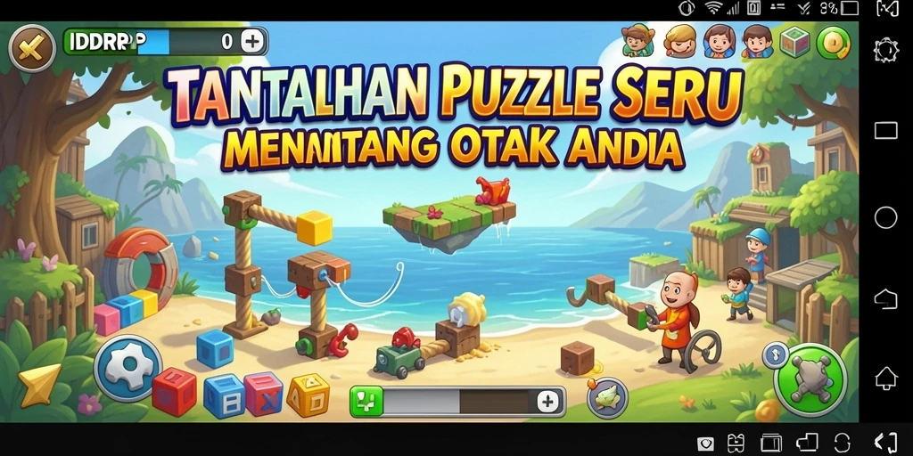 Screenshot IDRRP menampilkan gameplay puzzle yang menantang dan seru.