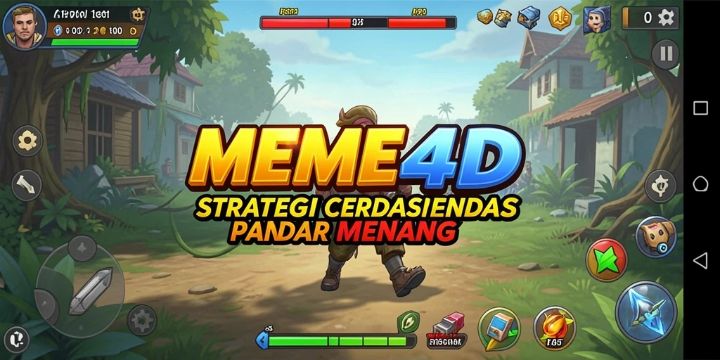 Tampilan menarik dari gameplay strategi MEME4D yang menantang.