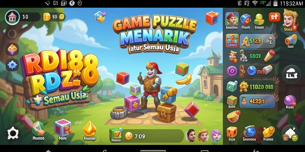 Screenshot gameplay RDI88 menampilkan tantangan teka-teki yang menarik.