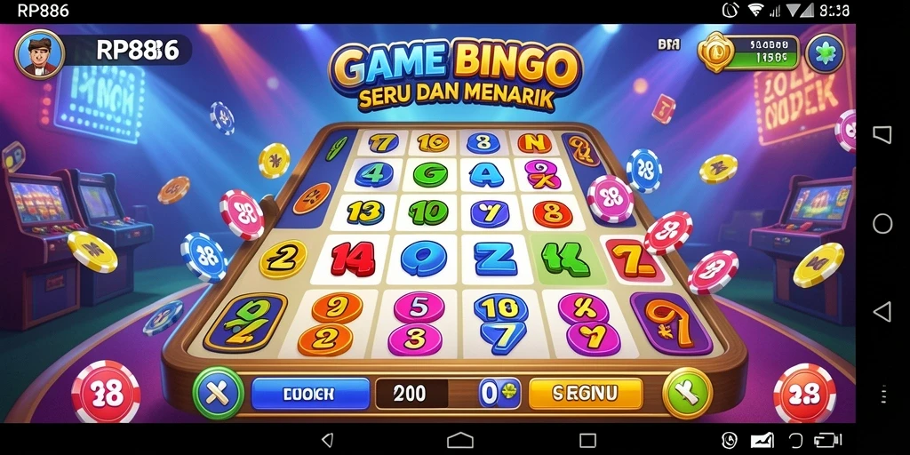Screenshot gameplay RP886 yang menampilkan suasana seru permainan Bingo.