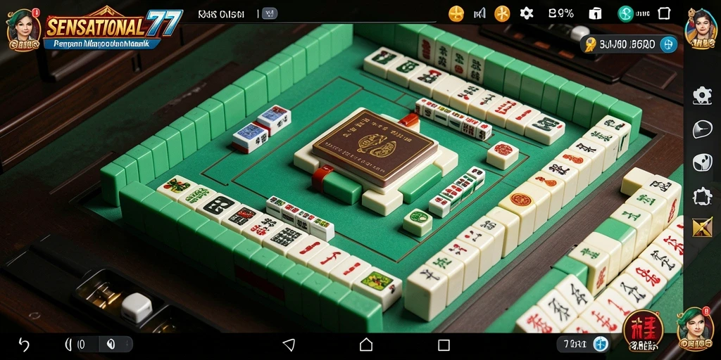 Tangkapan layar SENSATIONAL77 menampilkan gameplay Mahjong yang seru.