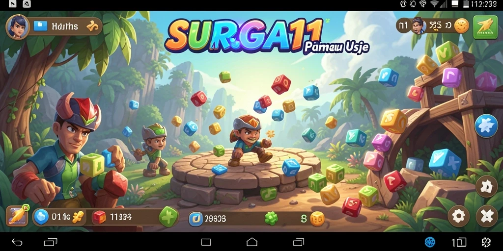 Tampilan menarik dari gameplay game Puzzle SURGA11.