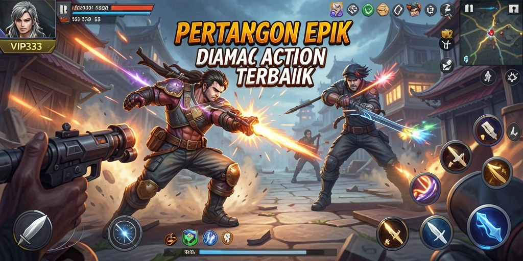 Tangkapan layar menunjukkan aksi bertarung seru di VIP333.